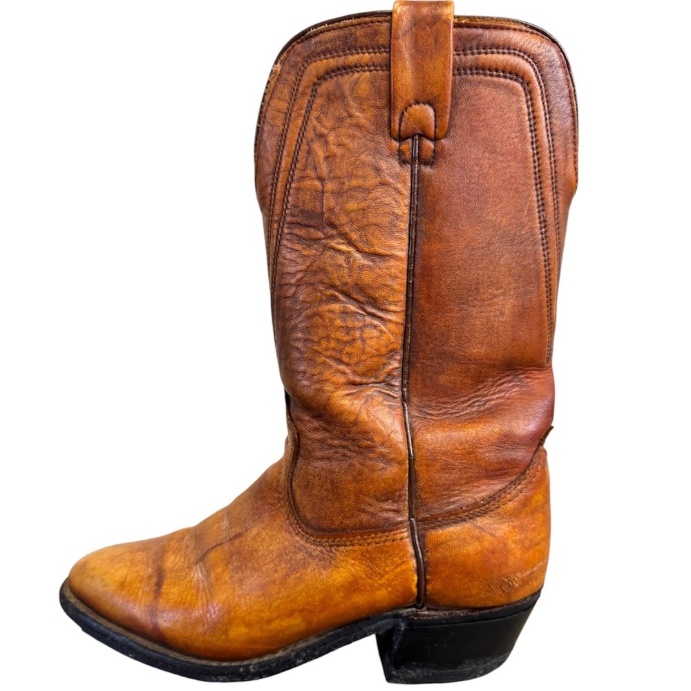 Vintage Texas Brand Cowboy Boots 7.5M Made in USA Leather Western Style 9895